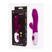 Pretty Love Snappy silikonski vibrator sa dodatkom za klitoris D00681