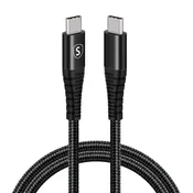 Sign Kabel USB-C na USB-C 5A, 100 W, 1 m - črn