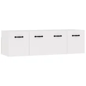 Vidaxl Stenska omarica 2 kosa bela 80x35x36,5 cm konstruiran les