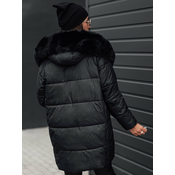 Womens winter jacket FROSTYFIT quilted with hood black Dstreet