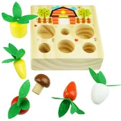shumee Leseni razvrščevalnik puzzle lesene kocke Kmetija