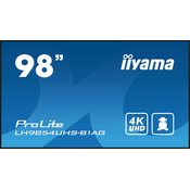IIYAMA LH9854UHS-B1AG 98inch 3840x2160 LCD UHD SDM-L IPS panel Haze 25precent 500cd/m2 Landscape and Portrait Signal FailOver