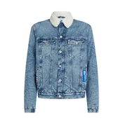 KARL LAGERFELD JEANS Prehodna jakna modra/moder denim/bela