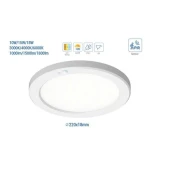 Optonica LED panel 10W-15W-18W vgradno-nadgradni s senzorjem 3CCT-3000/4000/6000K 100lm/W IP20