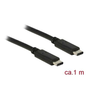 Kabel DELOCK, USB-C 2.0 (M) na USB-C (M), 1m, črna