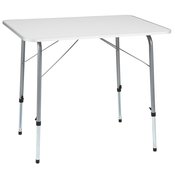 Višinsko nastavljiva miza za taborjenje 80 × 60 × 68 cm - tectake