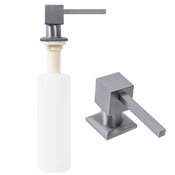 Dozator tekočine za umivalnik REA nickel brush square INOX
