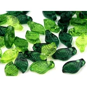 Plastične kroglice listi 5x10 mm - mešanica zelena (500 g)