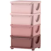 Homestar Igralna organizator 4 nivoji 37x37x76 cm roza