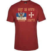 Muška majica kratkih rukava Brat za brata srpska Sparta, Crvena