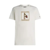 TOMMY HILFIGER Majica kremna/marine/sepija/temno rdeča