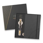 Parker IM Premium Black GT kroglično pero, darilna škatla z beležko
