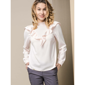 Lola blouse with frills at the front pink
