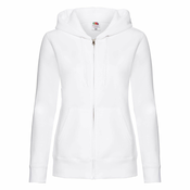 White hoodie zipped Fruit Of The loom