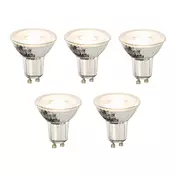 Komplet 5 zatemljivih LED žarnic GU10 8W 660lm 3000K