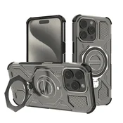 Hibridna maska Carbon Shield Pro za iPhone 15 Pro - smoke black