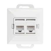 shumee RAČUNALNIŠKA VTIČNICA PEARL RJ45 DVOJNA NEZAŠČITENA 5KAT - E+9000272