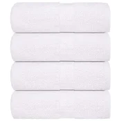 Vidaxl Pralne brisače FROGN 4 kosi bele 30x30 cm 360 g/m2