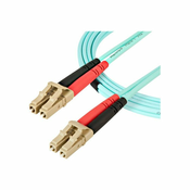 StarTech.com Aqua OM4 Duplex Multimode Fiber - 16 ft / 5m - 100 Gb - 50/125 - OM4 Fiber - LC to LC Fiber Patch Cable (450FBLCLC5) - network cable - 5 m - aqua