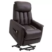 Homestar Električni naslanjač 80x94x104 cm rjave barve