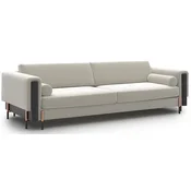 Casa Padrino luxury sofa cream white/matt black/copper 220 x 107 x H. 78 cm - Living room sofa - Hotel sofa - Living room furniture - Hotel furniture - Luxury furniture - Living room furniture