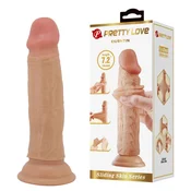 shumee Realističen dildo s priseskom PRETTY LOVE - QUENTIN 7,2 (184 mm) drsna koža serija TPR, upogljiva s priseskom