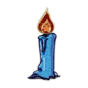 shumee Sveča za Hanuko - Samolepilna podlaga - Vezen našitek/značka/emblem