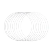 Rayher. Obroči kovinski, 20cm, beli, set 10