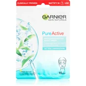 Garnier Vlažilna tekstilna maska proti nepravilnostim, obogatena s čajevcem in salicilno kislino Skin Naturals Pure Active 23 g