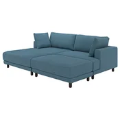 UPPAKRA Modularna sofa trosed, s lenjivcem, levo sa stolicicom/Axvall tamnosiva-plava