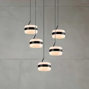 Trio Lighting LED viseča svetilka Dios, črna, O 45 cm, CCT, 5-svetilna. - Dnevna soba/jedilnica - Sodobni - Kovina