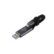 PNY Duo-Link 3.0 USB flash drive 64 GB USB Type-A/Lightning 3.0 (3.1 Gen 1) Grey
