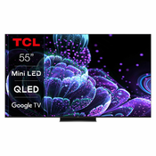 TCL C83 Series C835, 139,7 cm (55), 3840 x 2160 pikseli, QLED, Pametni televizor, Wi-Fi, Crno