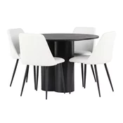 Jedilniški komplet Dallas 4359 (Bela + Črna) 75cm