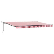 Tkanina za tende Crvena i bijela 450 × 350 cm Poliester