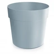 Prosperplast Klasični okrogli plastični cvetlični lonček, svetlo siv, 17,9 cm, Grower