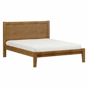 eoshop Zakonska postelja PRATA 160x200 cm, masiven bor/MDF, dekor hrast