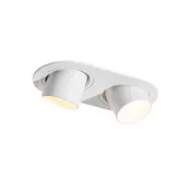Okrogel vgradni reflektor beli GU10 35 mm nagibni 2-lučni - Installa