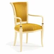 Casa Padrino Luxury Baroque Dining Room Chair with Armrests Gold/Cream/Black - Made in Italy