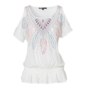 KOROSHI Bluza  temno zelena / rdeča / bela