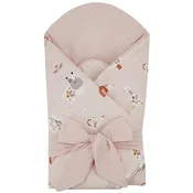 EKO Muslin zavitek s kokosovim vstavkom Moja kmetija Muselin Powder pink 75x75 cm