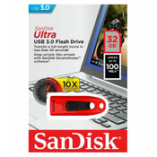 SANDISK USB memorija ULTRA 3.0 64GB, crvena