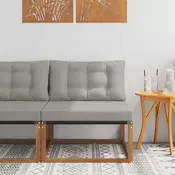 Srednja sofa za van Cvrsto drvo akacije i Textilene Prirodna