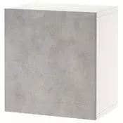 BESTA Spojene police s vratima, bela/Kallviken svetlosiva, 60x42x64 cm