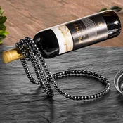 Biserno stojalo za vino - črno