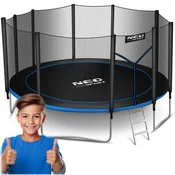 Vrtna trampolina 15ft/465cm z zunanjo mrežo in lestev Neo-Sport