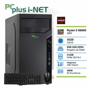 PCPLUS i-NET Ryzen 5 5600G 8GB 512GB NVMe M.2 SSD Miš Tipkovnica Stolno racunalo
