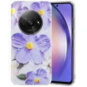 Šareni TPU maska Xiaomi Redmi A3, cvjetni uzorak - Ljubičasti