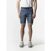KOROSHI Kargo kavbojke moder denim