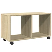 Vidaxl Omarica na kolesih sonoma hrast 72x33x42,5 cm iverna plošča